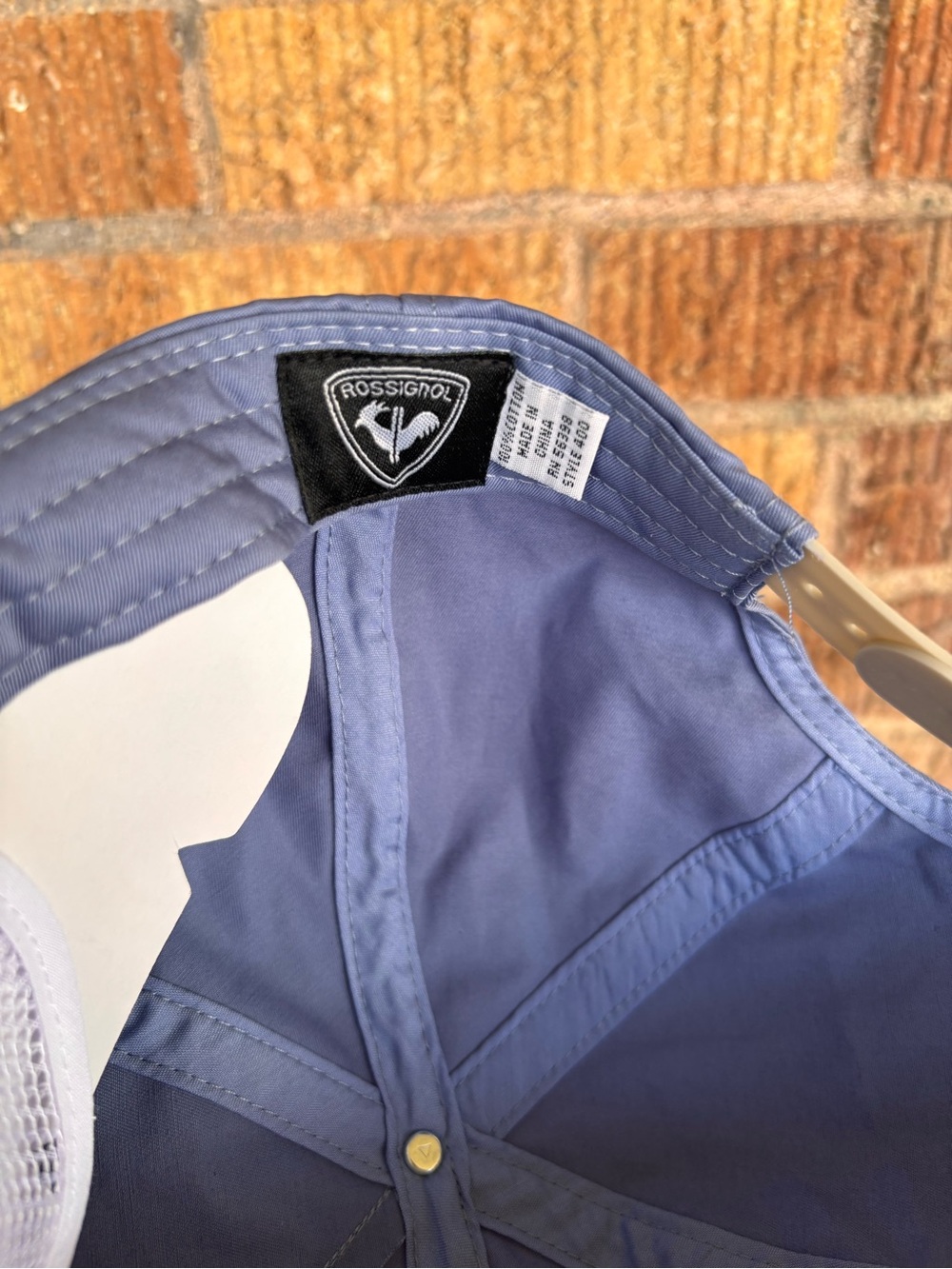 New Rossignol Harmonize Snapback Hat Blue Adjustable Braid Trim Flat Brim Logo - Picture 4 of 4